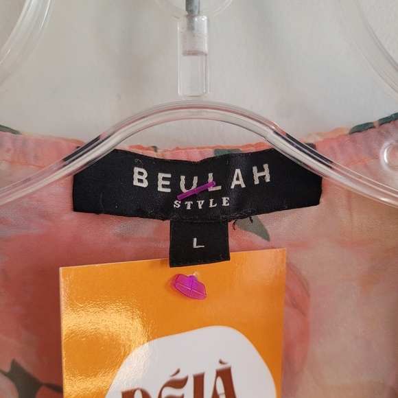 Beulah Floral Pink Blouse with Green Pants - Picture 3 of 9